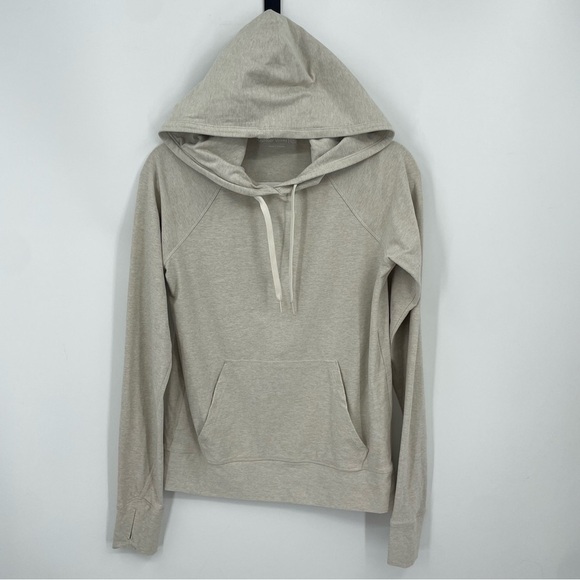 Outdoor Voices Catch Me If You Can Hoodie beige Sz M - Picture 1 of 7